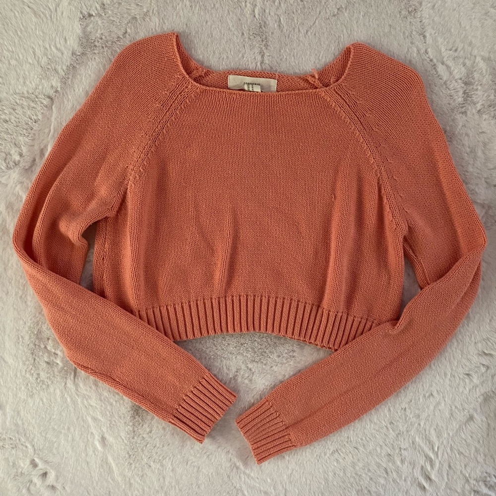 Forever 21 Peach Cropped Sweater